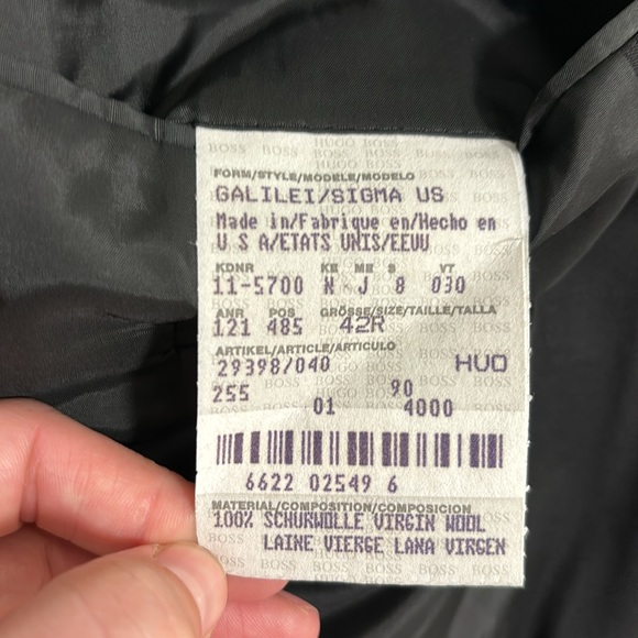 Hugo Boss Galilei Sigma black virgin wool blazer 42R - Picture 7 of 7